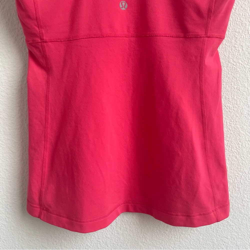LULULEMON Flash Hot Pink Scoop Neck Racerback Workout Athletic Tank Top - Picture 10 of 11